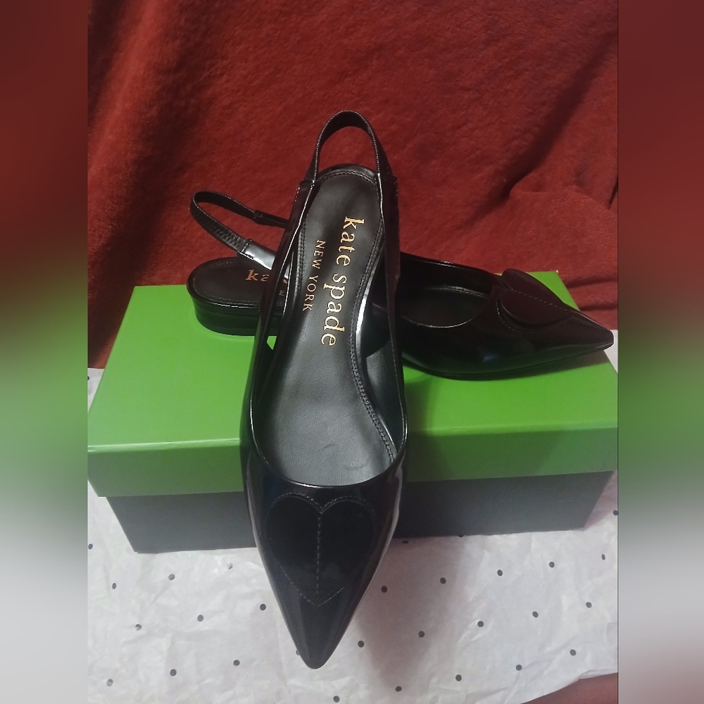 Kate Spade Glossy Black Pointed Heels